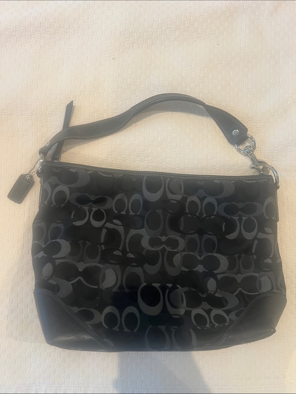 Coach Black Signature C Shoulder Bag